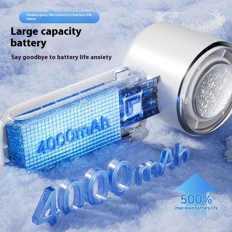 New Ice Pack High-Speed Handheld Eletirc Fan Speed Adjustable Folding Mini Fan Portable Outdoor Hanging Neck Small Fan