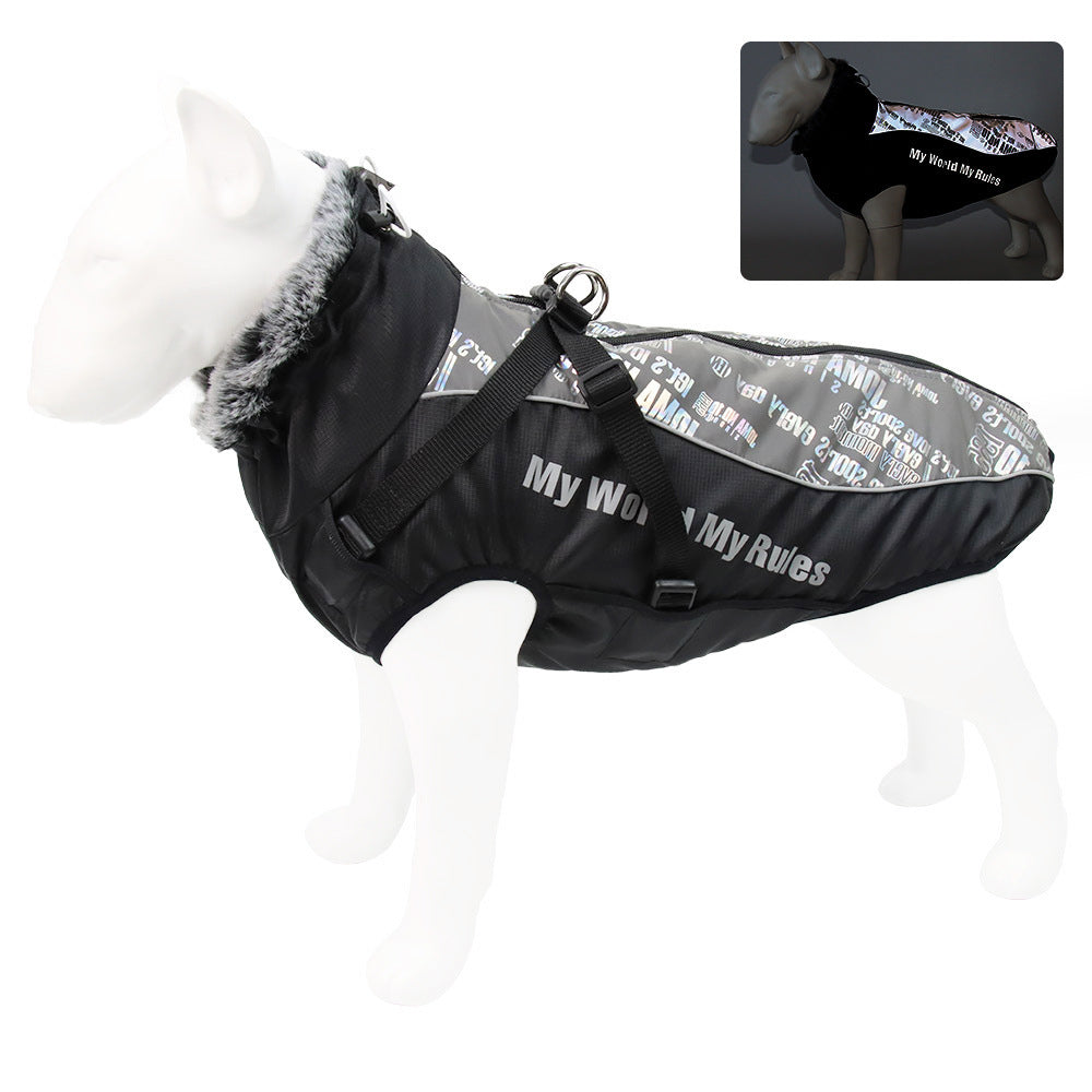 New Large Pet Warm Reflective Dog Thickened Coat Vest Jacket