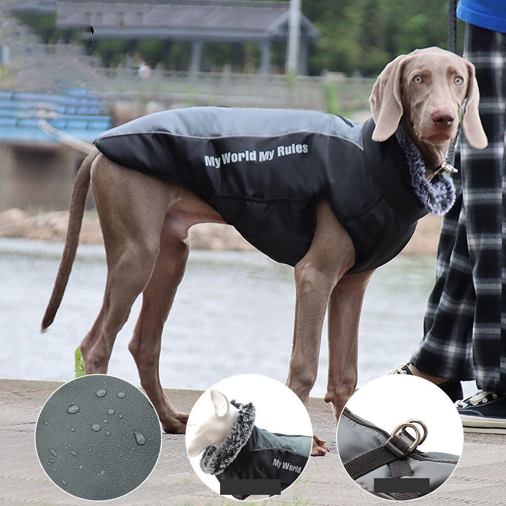 New Large Pet Warm Reflective Dog Thickened Coat Vest Jacket