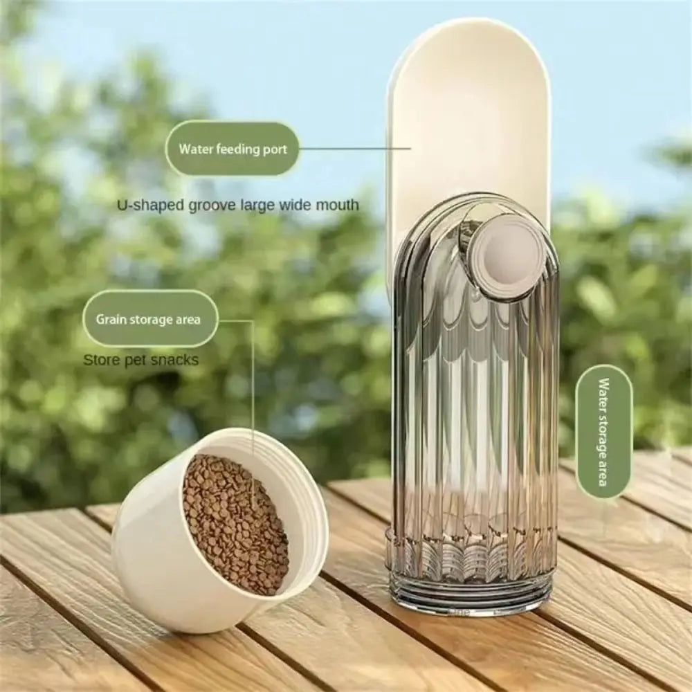 Portable Dog Water Bottle Dispenser 2 in 1 Leakproof Cat Walking Water Cup Multi-functional Drinking Bowl Pet Feeder