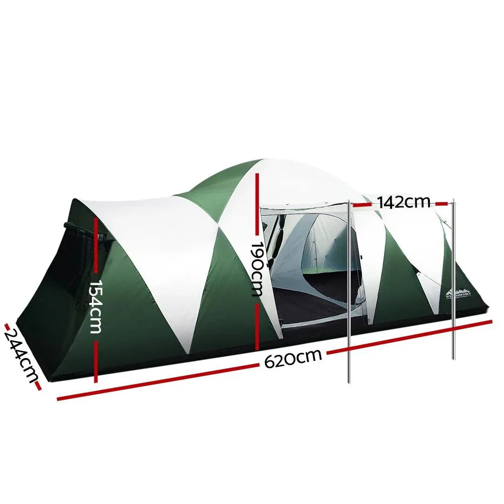 Weisshorn Family Camping Tent 12 Person Hiking Beach Tents (3 Rooms)