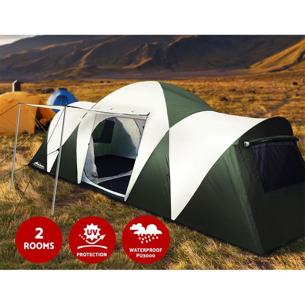Weisshorn Family Camping Tent 12 Person Hiking Beach Tents (3 Rooms)