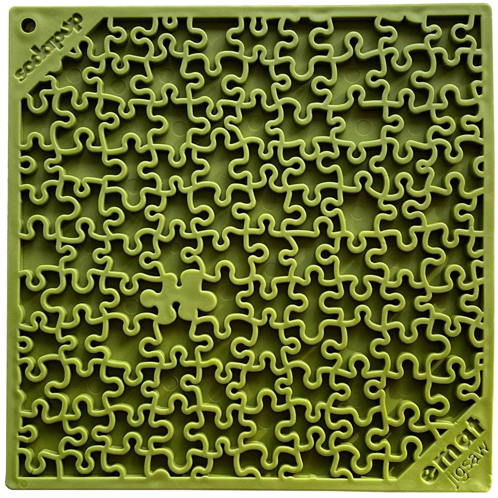 Jigsaw Puzzle eMat - Enrichment Lick Mat for Dogs and Cats | eMat Enrichment Toy for Anxiety Relief | USA Made